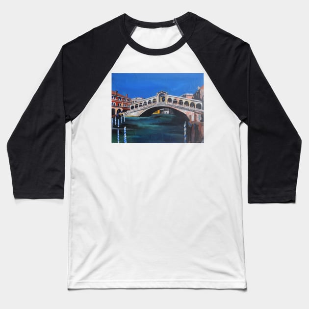 Rialto Bridge, Venice, Italy Baseball T-Shirt by golan22may